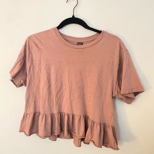 Cropped ruffle Tshirt
